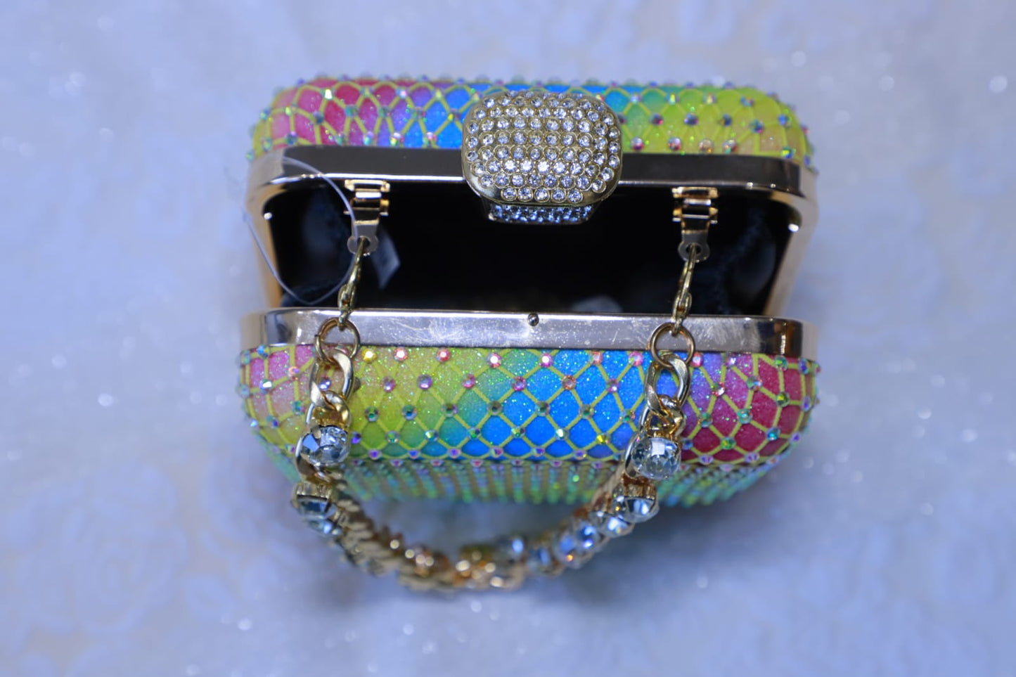 Rainbow clutch bag