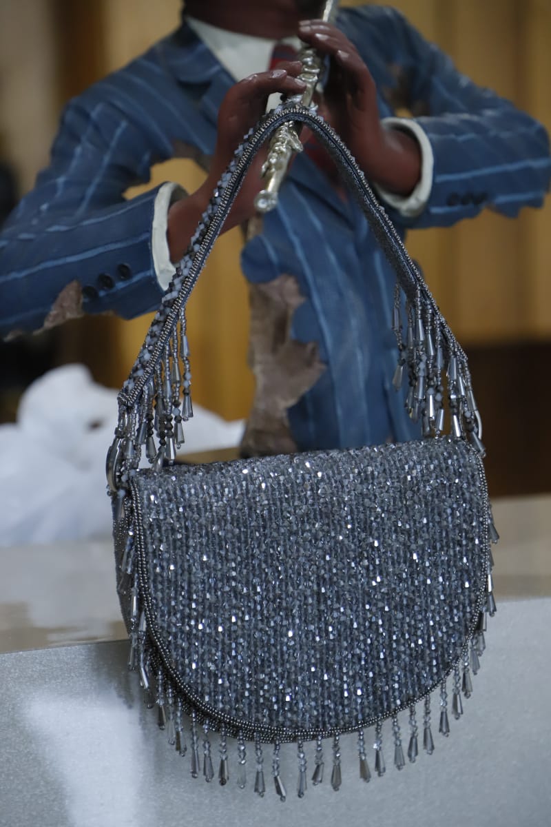 Grey Crystal Elegance Clutch