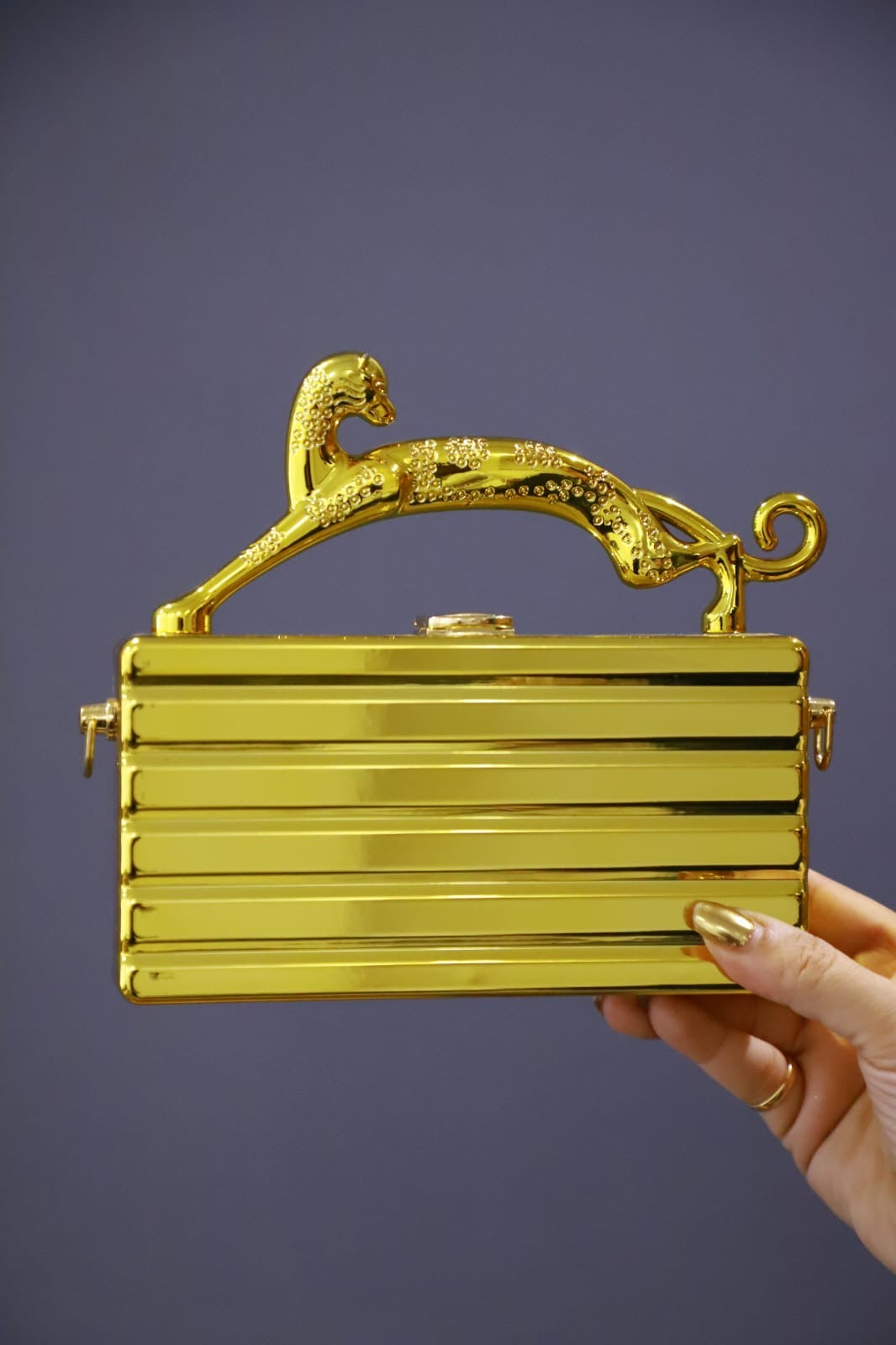 Golden metal clutch