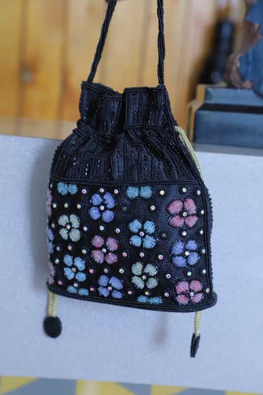 The Multi-Beaded Flower Potli Bag
