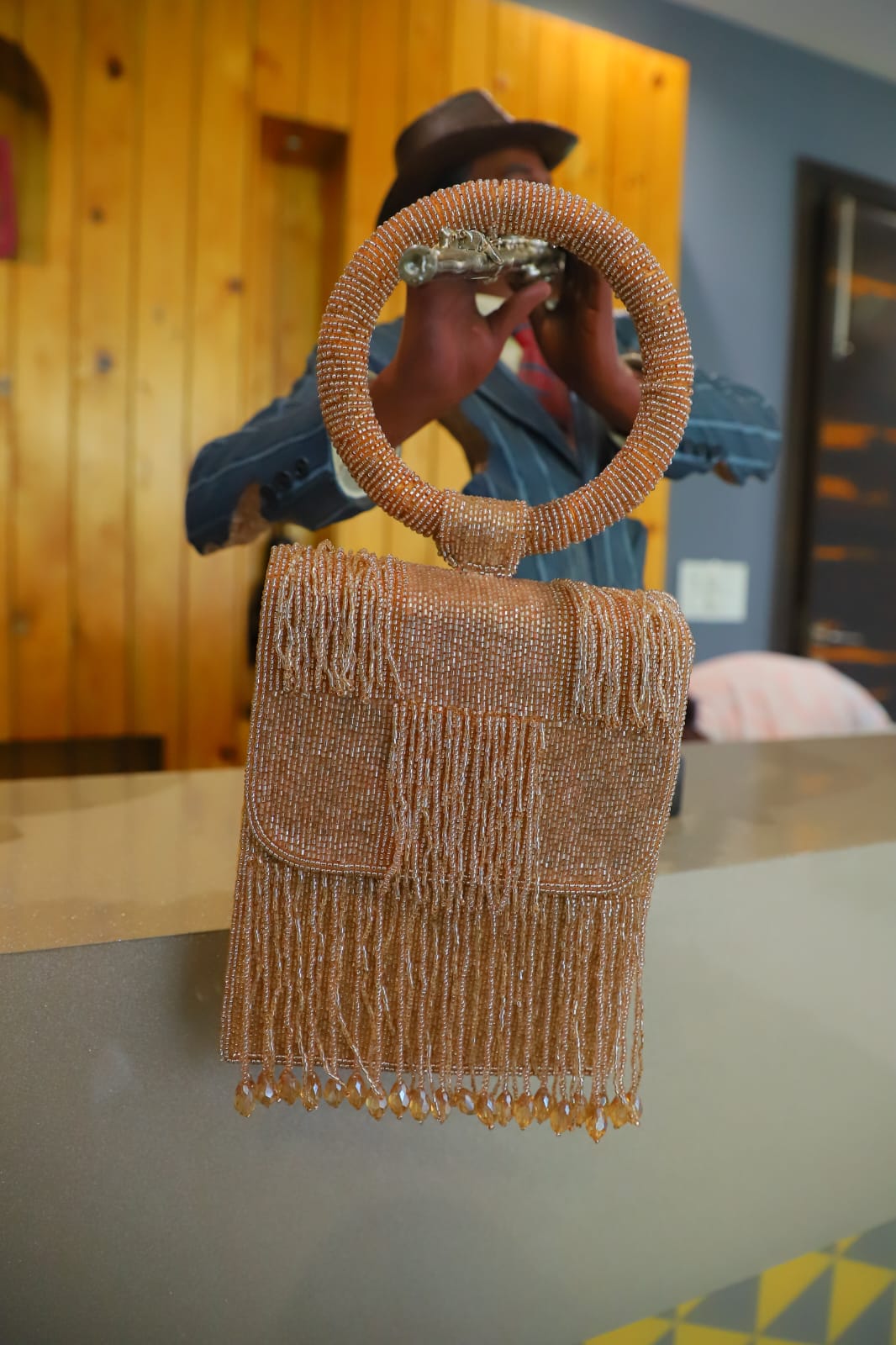 The Peach Cutdaana Clutch Bag