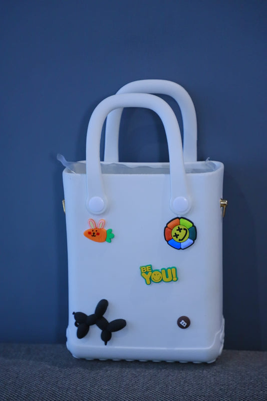 Crocs white sling bag