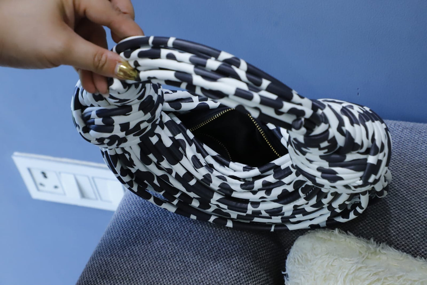 Printed clutch bag