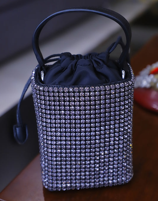 Swarovski-Studded bucket bag