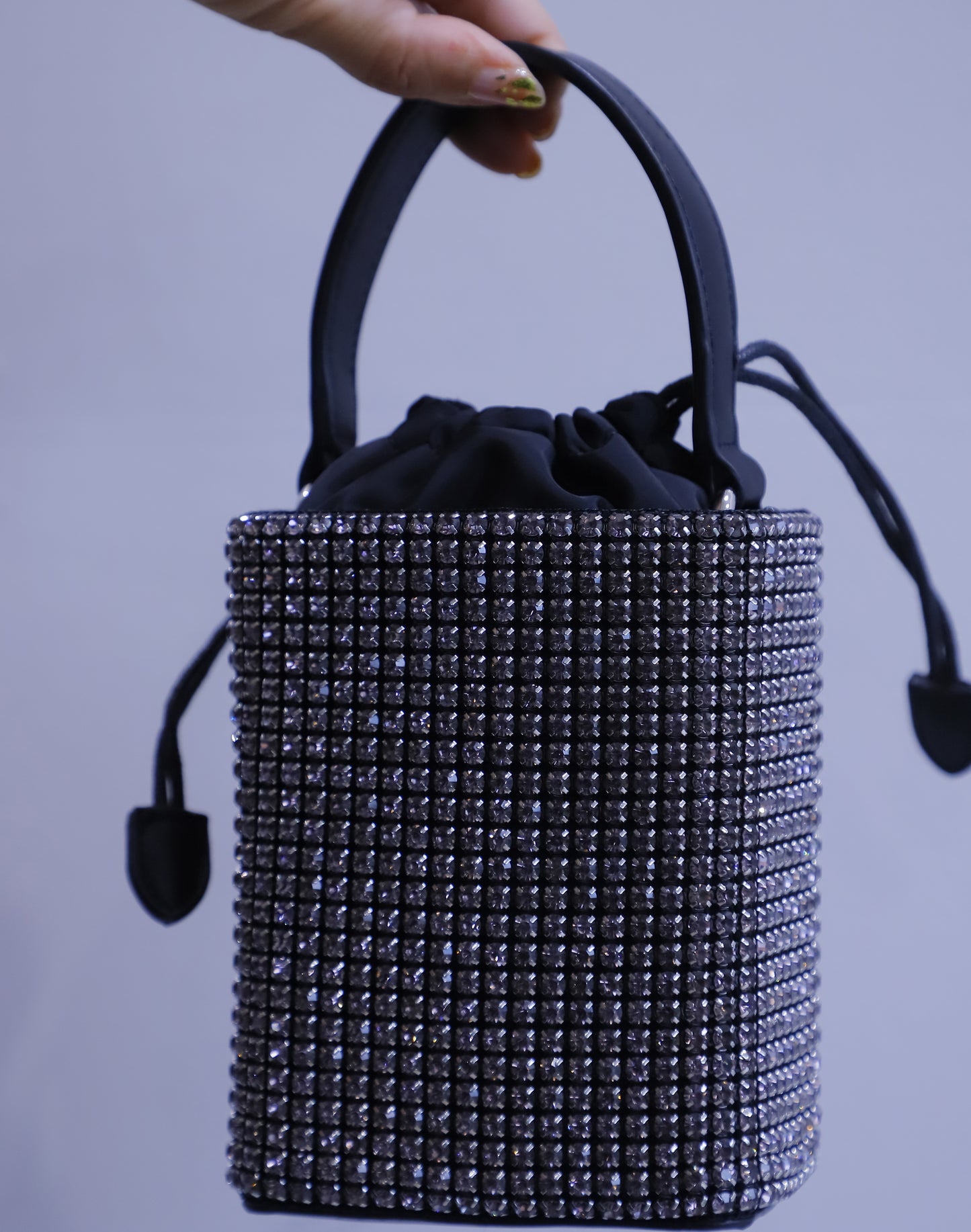 Swarovski-Studded bucket bag