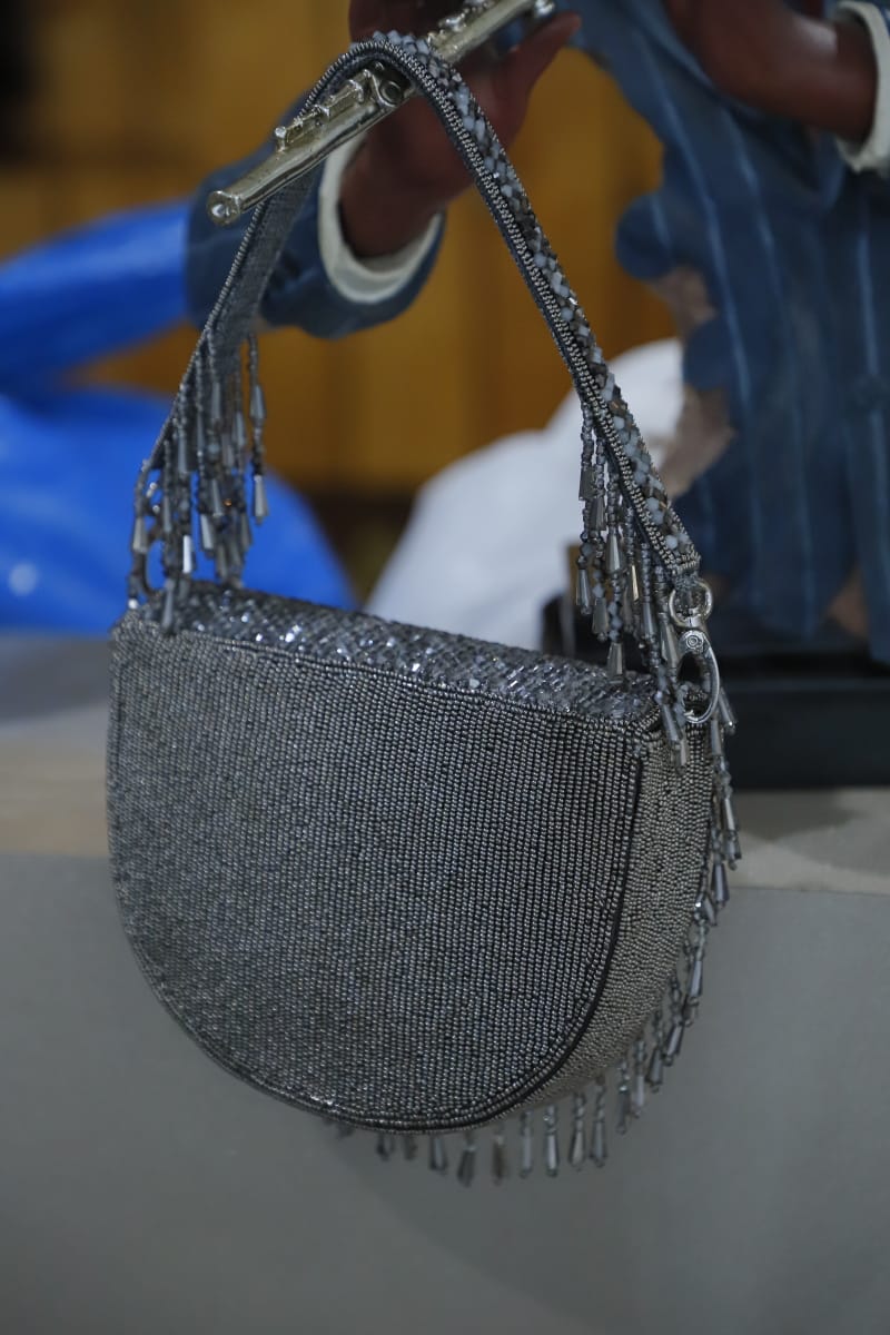 Grey Crystal Elegance Clutch